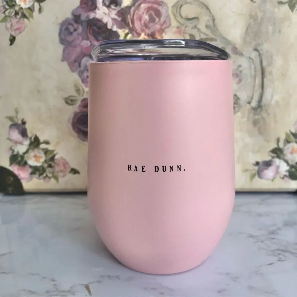 Rae Dunn COOL MOM Insulated Wine Stainless Steel Glass NEW